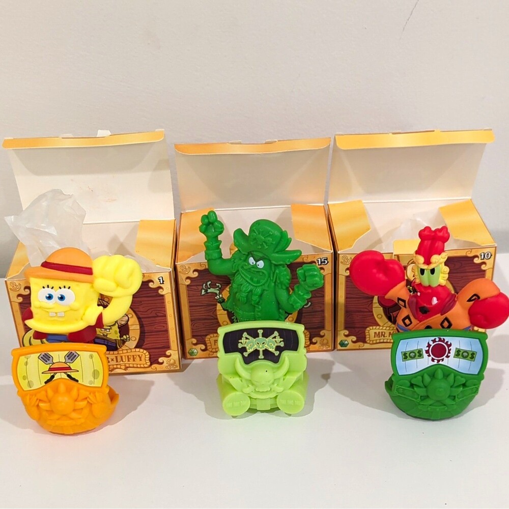 NIB McDonald's  One Piece x SpongeBob SquarePants Happy Meal Toys 2026